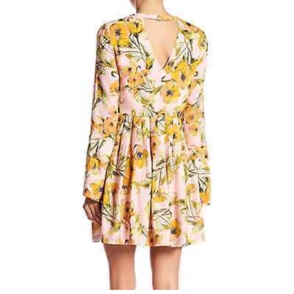 Free People Teagan Floral Print Mini Dress Sz 4 - Picture 4 of 16
